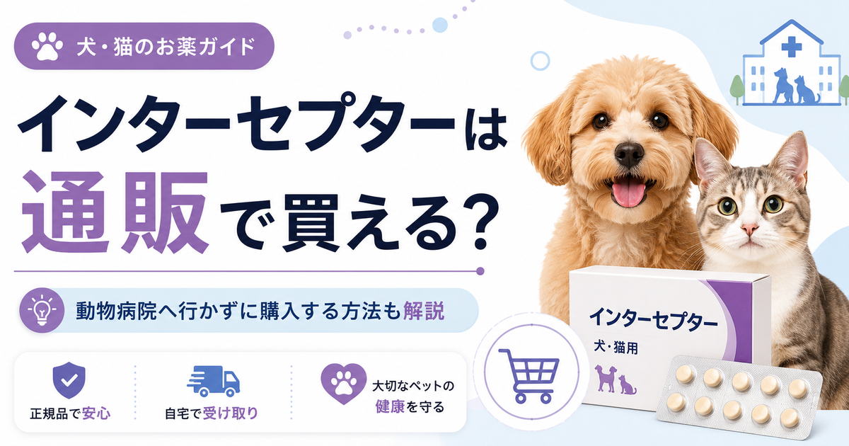 インターセプターは通販で買える？動物病院へ行かずに購入する方法も解説
